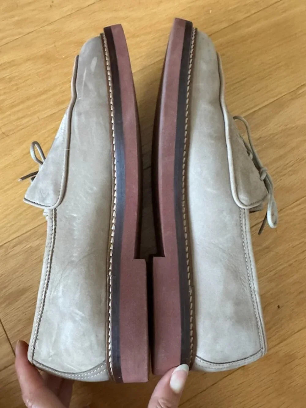 Jacques Soloviere Tan Suede Loafer Shoes in Size 43